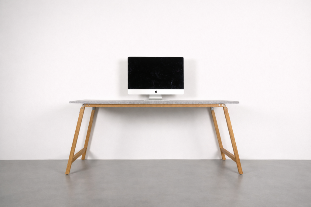 Klapptisch Eiche mit Edelstahlgelenk